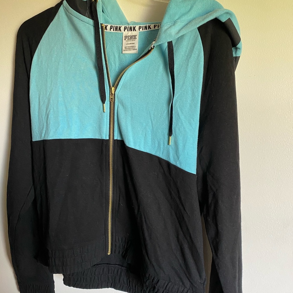 Victoria’s Secret PINK blue black hoodie NEW